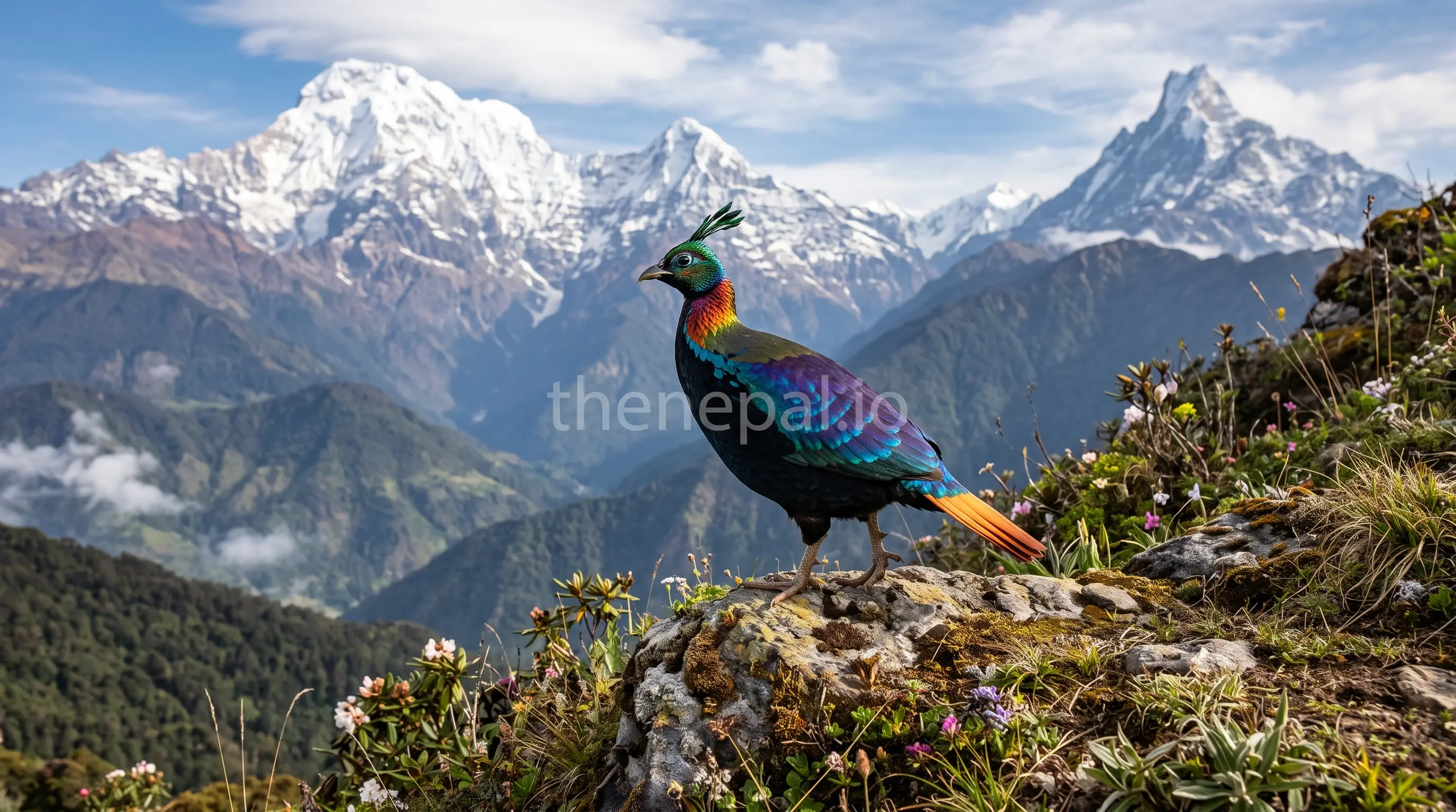 Himalayan Monal, the national bird of Nepal