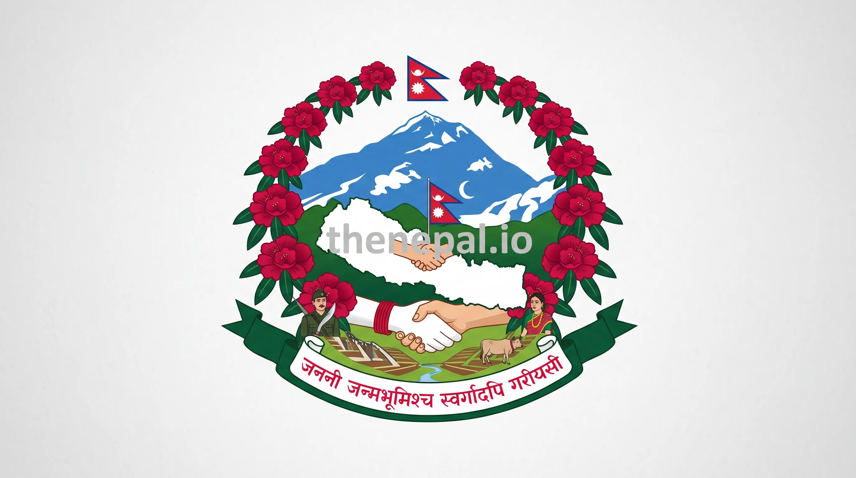 The national emblem of Nepal