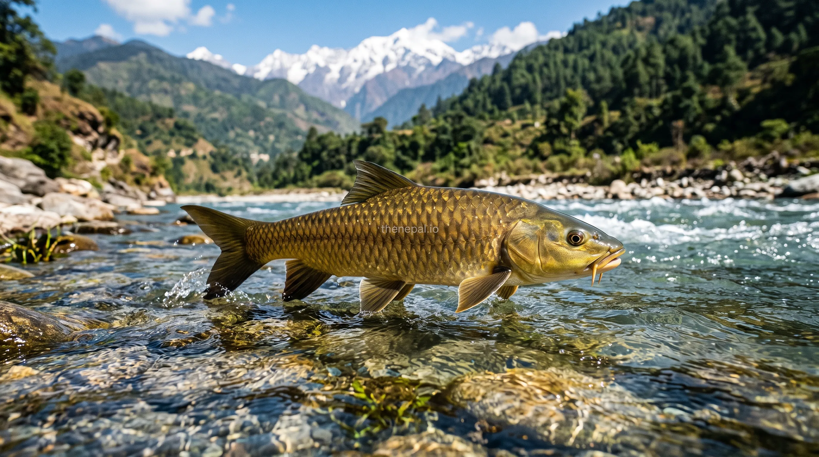 Golden Mahseer, the national fish of Nepal